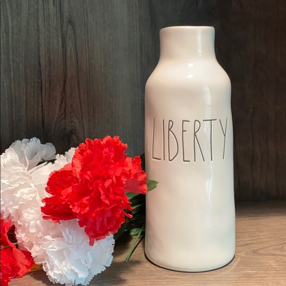 Rae Dunn LIBERTY Vase with Pinwheel Icon - Picture 2 of 2